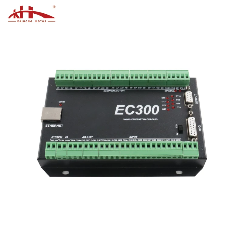 Kaihong Upgraded Mach3 Ethernet CNC Controller EC300 3/4/5/6 Axis Motion Control Card ForCNC Wood Cutting Machine