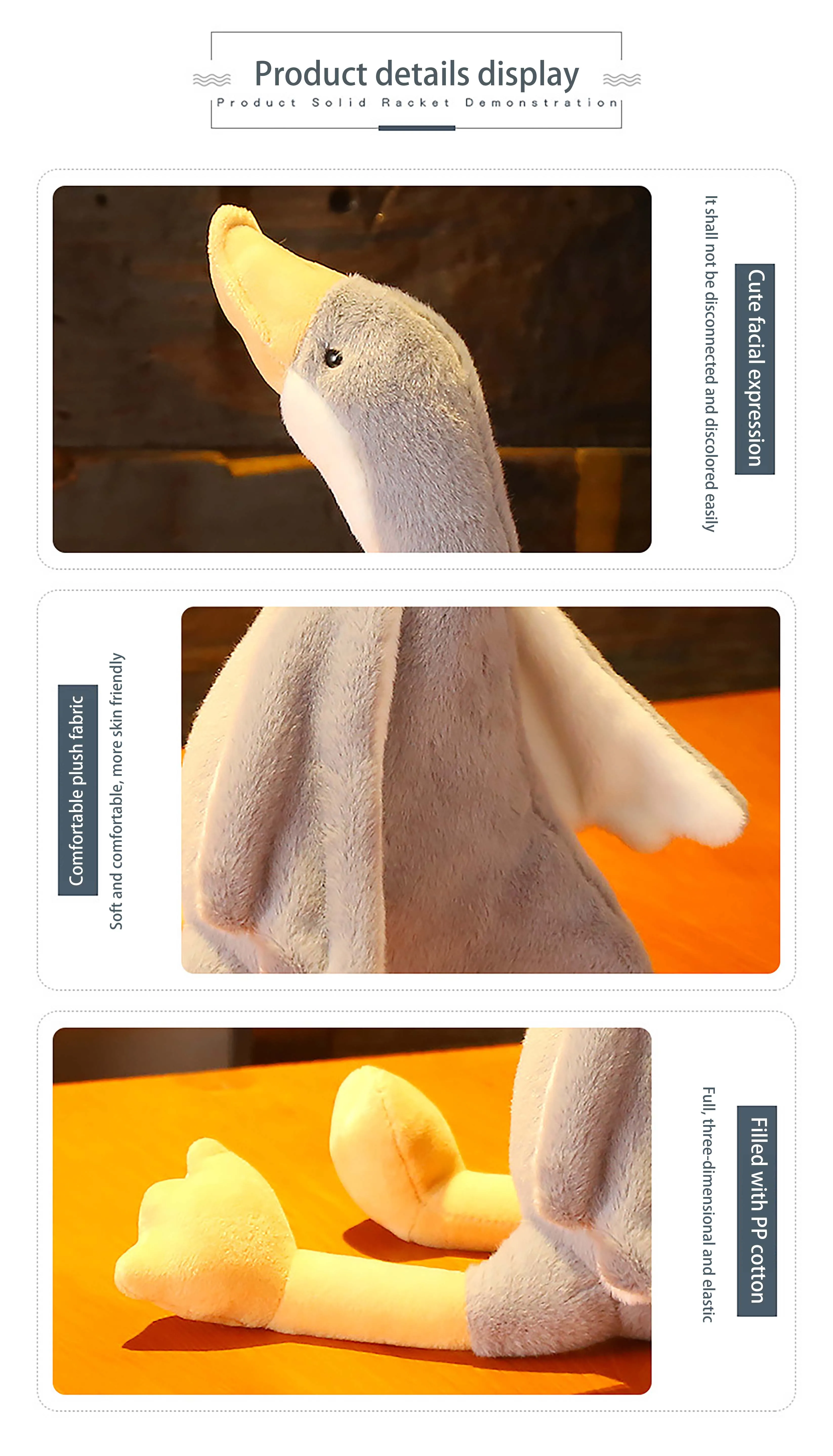 Wholesale Soft Swan Smooth Goose Plush Stuff Toy Gifts for Child Boys Girls Custom anime plush toys