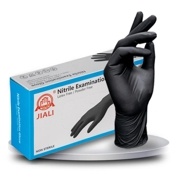 Top1 6mil factory gloves hot sales black nitrile gloves