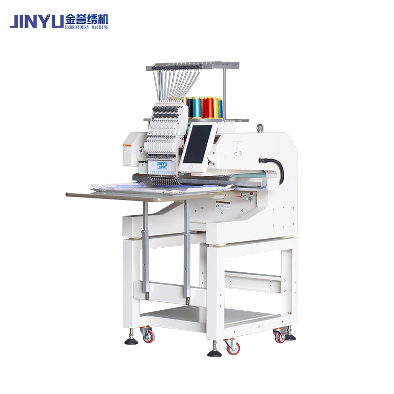  JINYU 1201C одноголовочная вышивальная машина для плоских футболок оптовая