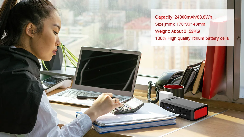 power bank solar 65W Portable Power Station, Solar Power bank with AC Outlet 24000mAh, Solar Generator Outdoor forCamping, R65