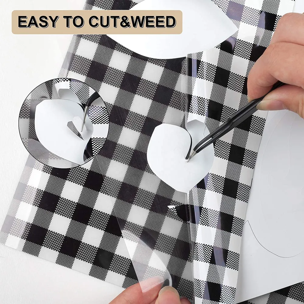 30CMx50CM Christmas Custom Buffalo Plaid Printing Designs Iron On Vinyl Heat Transfer Htv Vinyl For Shirts Clothing