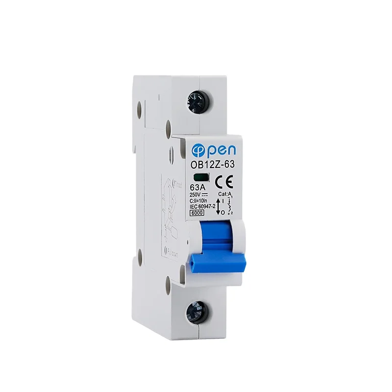 Open Electric 1p  Mini MCB 20A 16A 10A 32A 25A 40A 63A 50/60HZ DC MCB Miniature Circuit Breaker