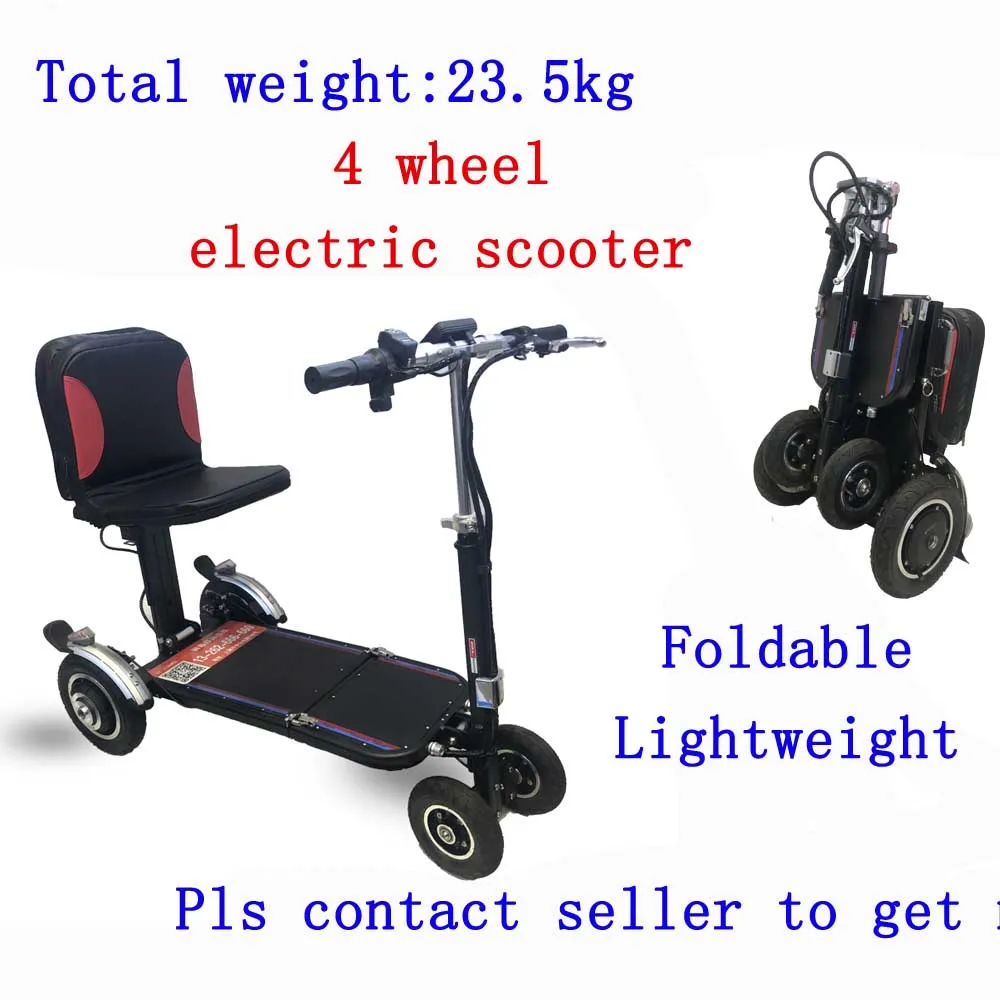 Portable folding disabled 4 wheel electric mobility scooter for elder