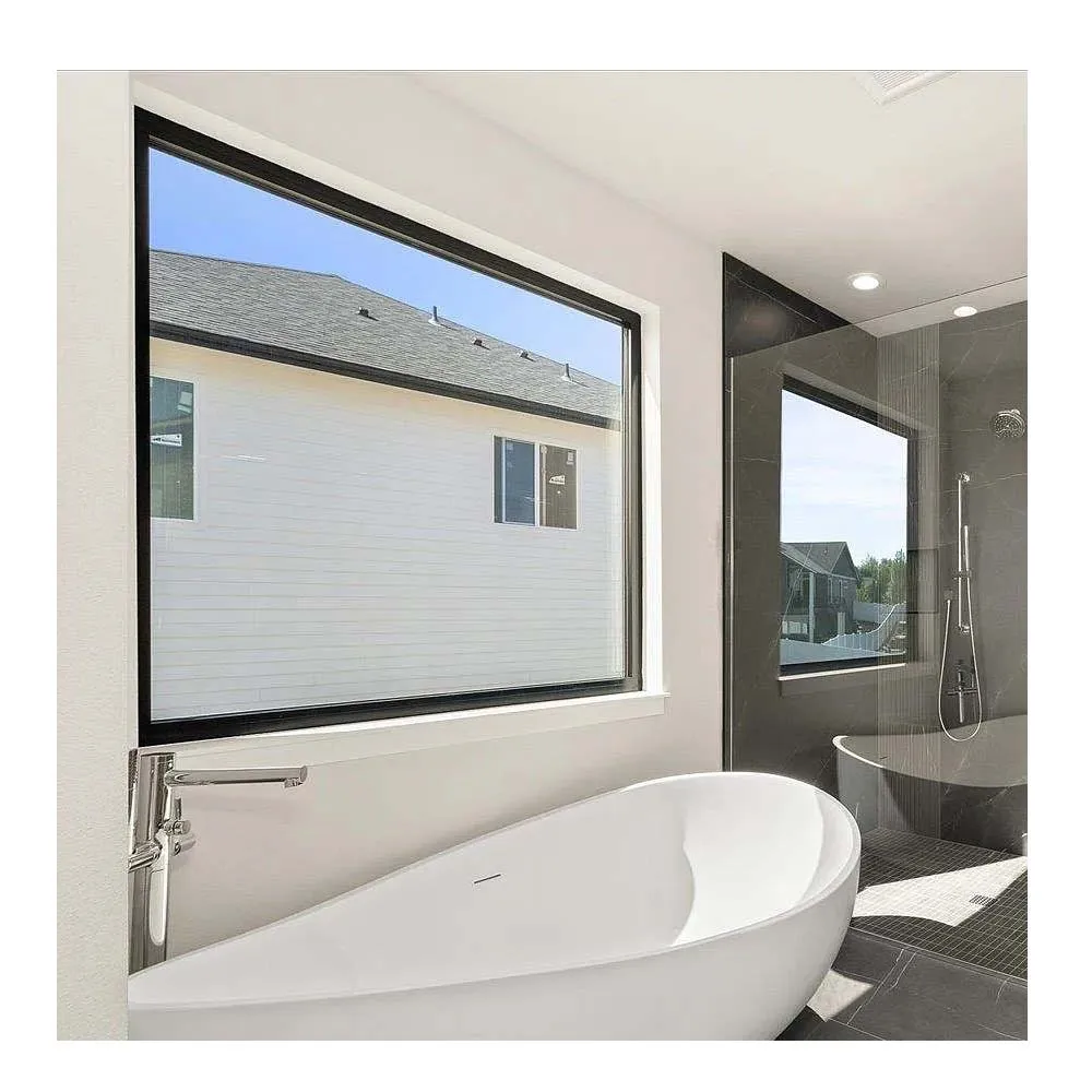 Energy-Efficient aluminum profiles picture windows double tempered glass fixed window