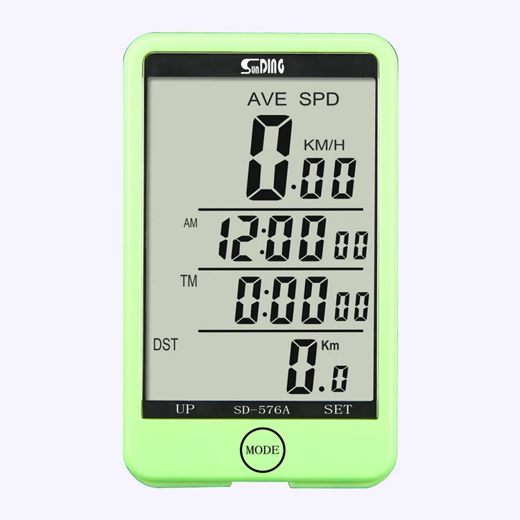 wholesale dropshipping SUNDING SD-576A Water Resistant Bicycle Speedometer Wired ComputerOdometer with LCD Backlight
