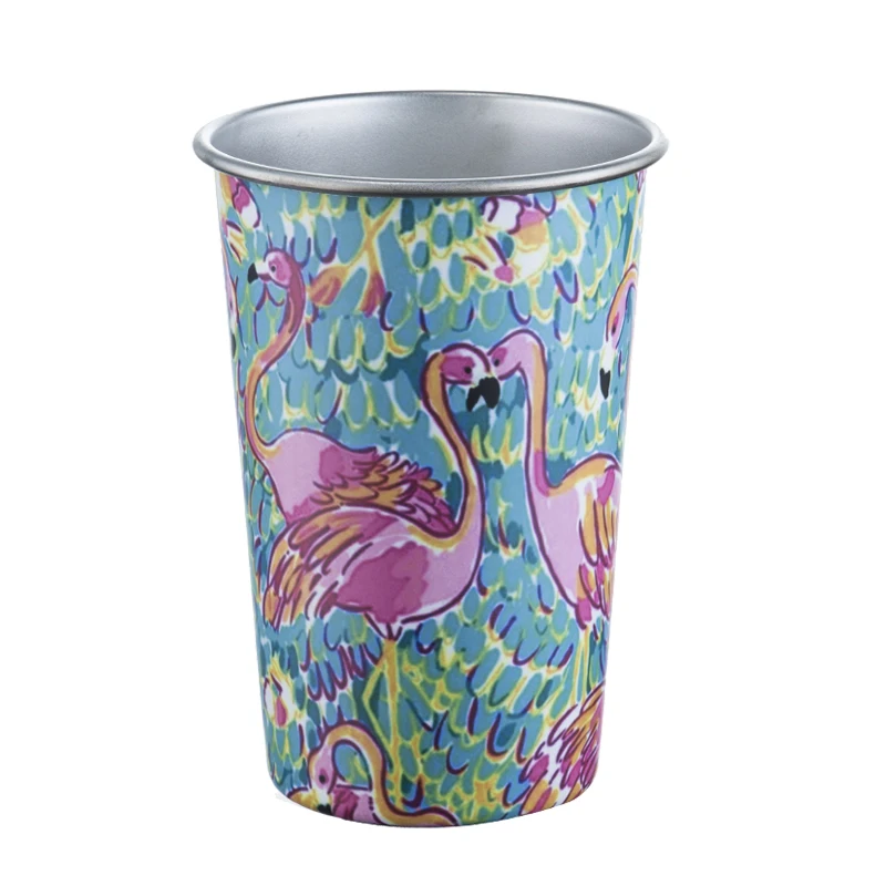 Wholesale Outdoor Custom Printed Coffee Mugs  Enamel Camping Drinking Tin Mug Promotional Beer Cup