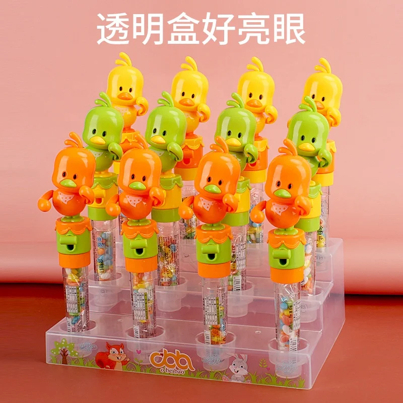 hot sale Good quality ABS toys dancing duck animal duck candy toy for kids Novelty Educational dancing duck Toys candy