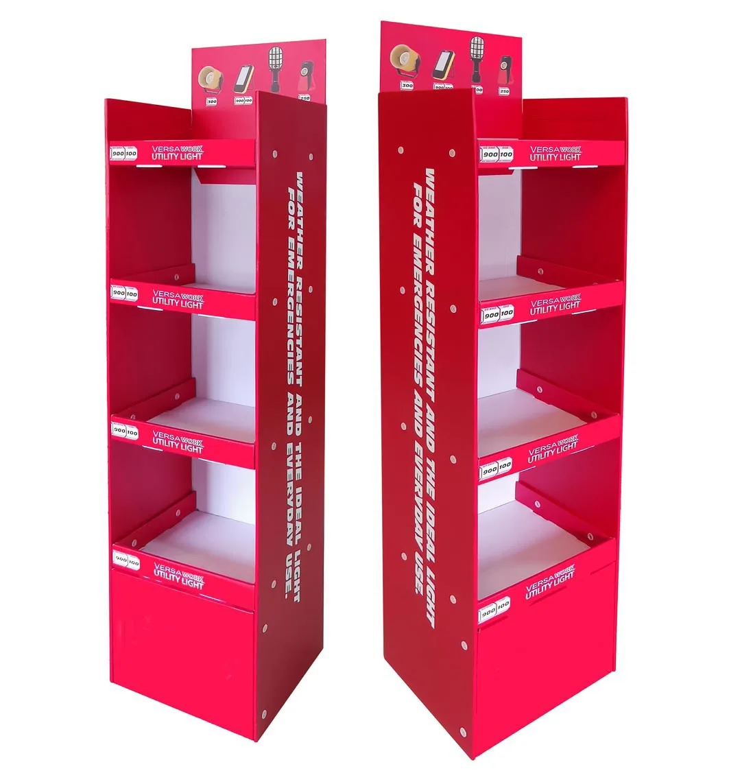 Customization Single Supermarket Shelves Pop Cardboard Display Stand