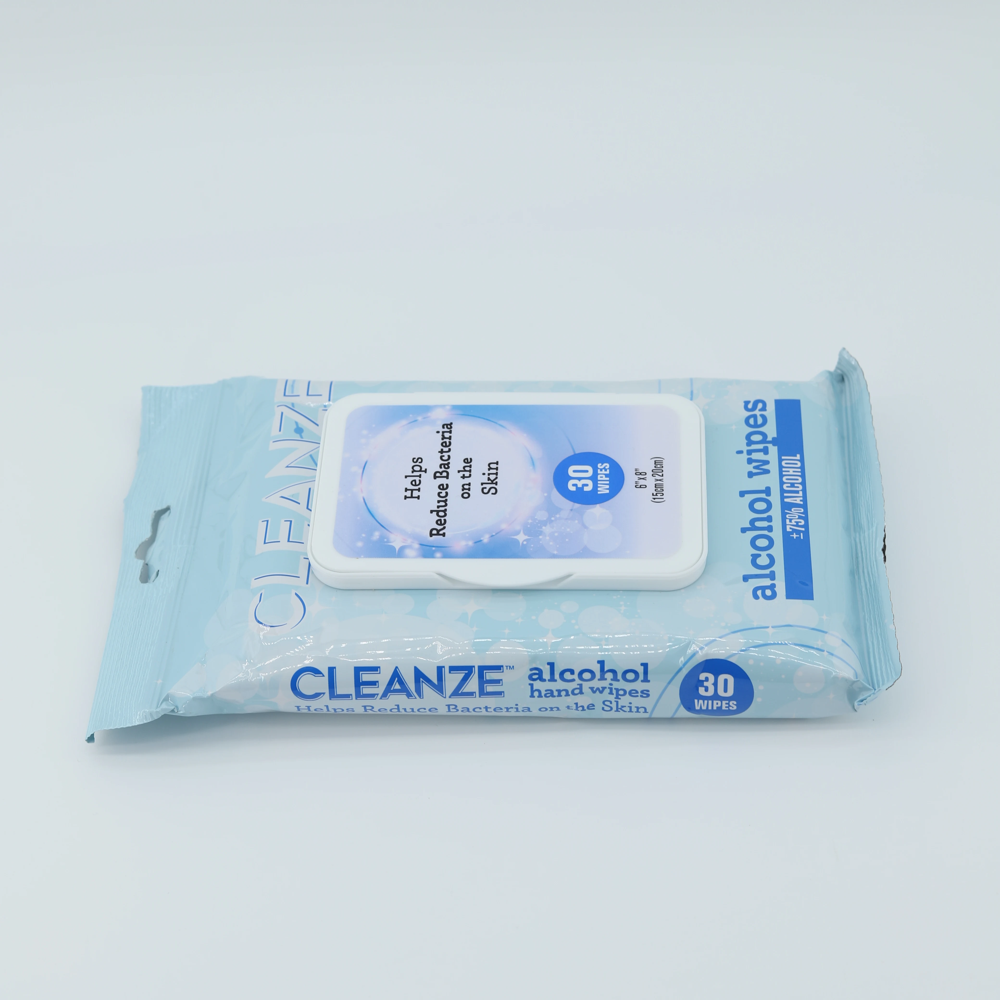 Good quality Antibacterial skin Cleaning Alcohol Wet Wipes 30pcs