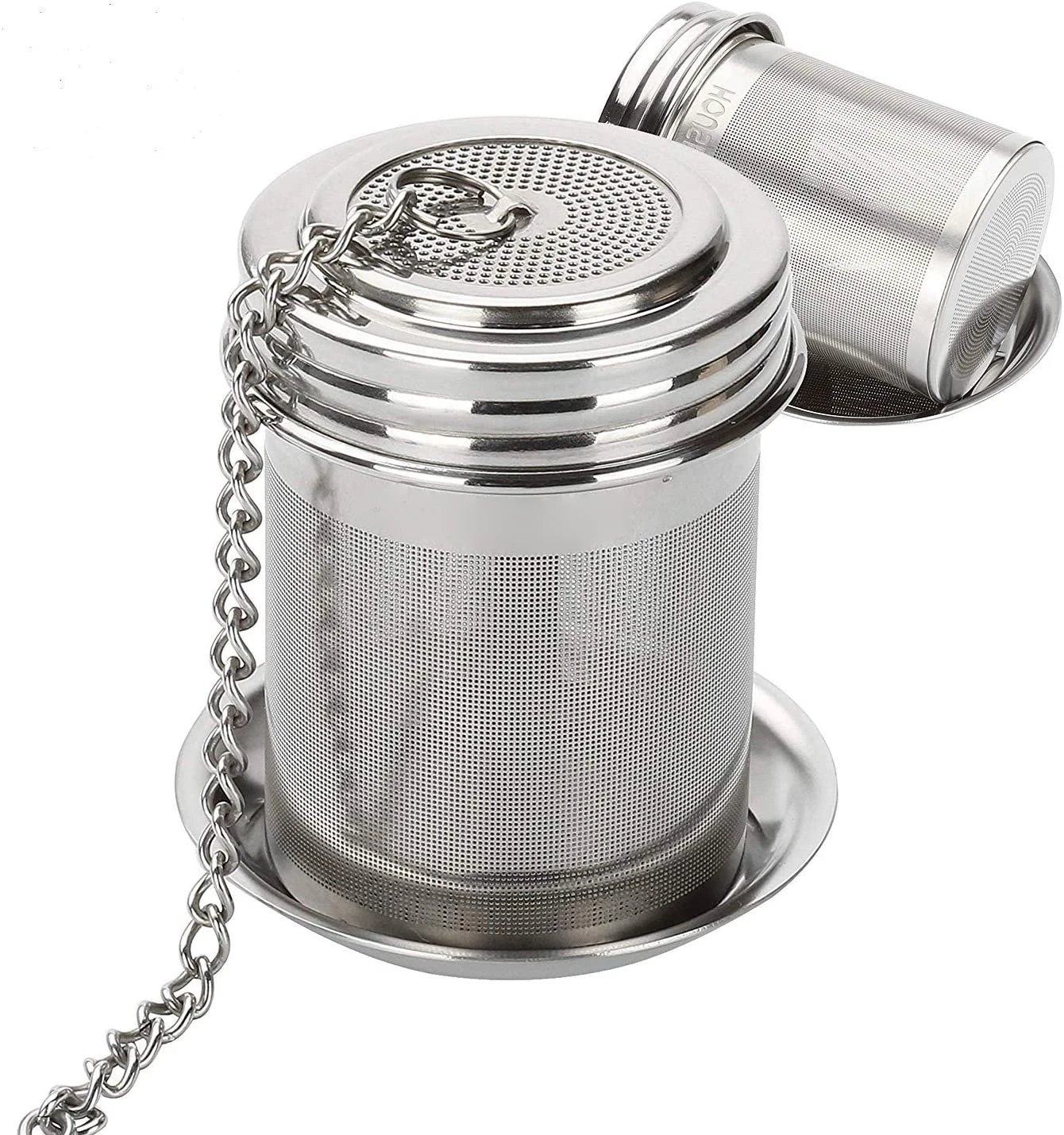 Tea Ball Infuser Cooking Infuser Extra Fine Mesh Tea Infuser Threaded Connection 18/8 Stainless Steel Strainer Set of 2pcs