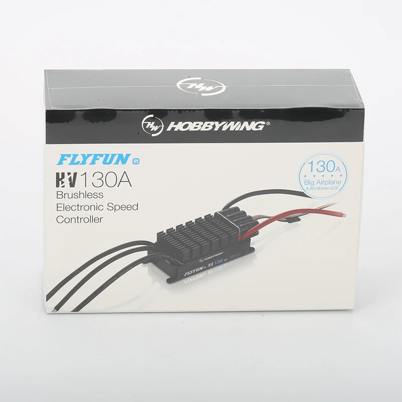 Hobbywing Flyfun 130A HV OPTO V5 Electric Speed Controller Brushless 6-14S Lipo Esc No Bec for RC 80-90MM EDF Big Airplane