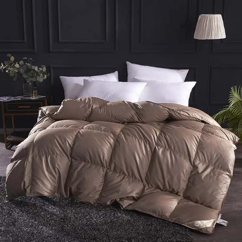 100% White Goose Down Filler 3D Bread Duvet/Quilt/Comforter Bedding Winter Luxury Blankets Cotton