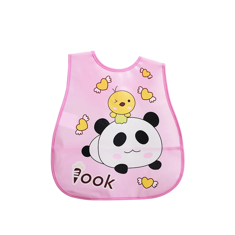 Soft vinyl Newst Waterproof Cartoon Feeding Fashion children promotional baby bibs