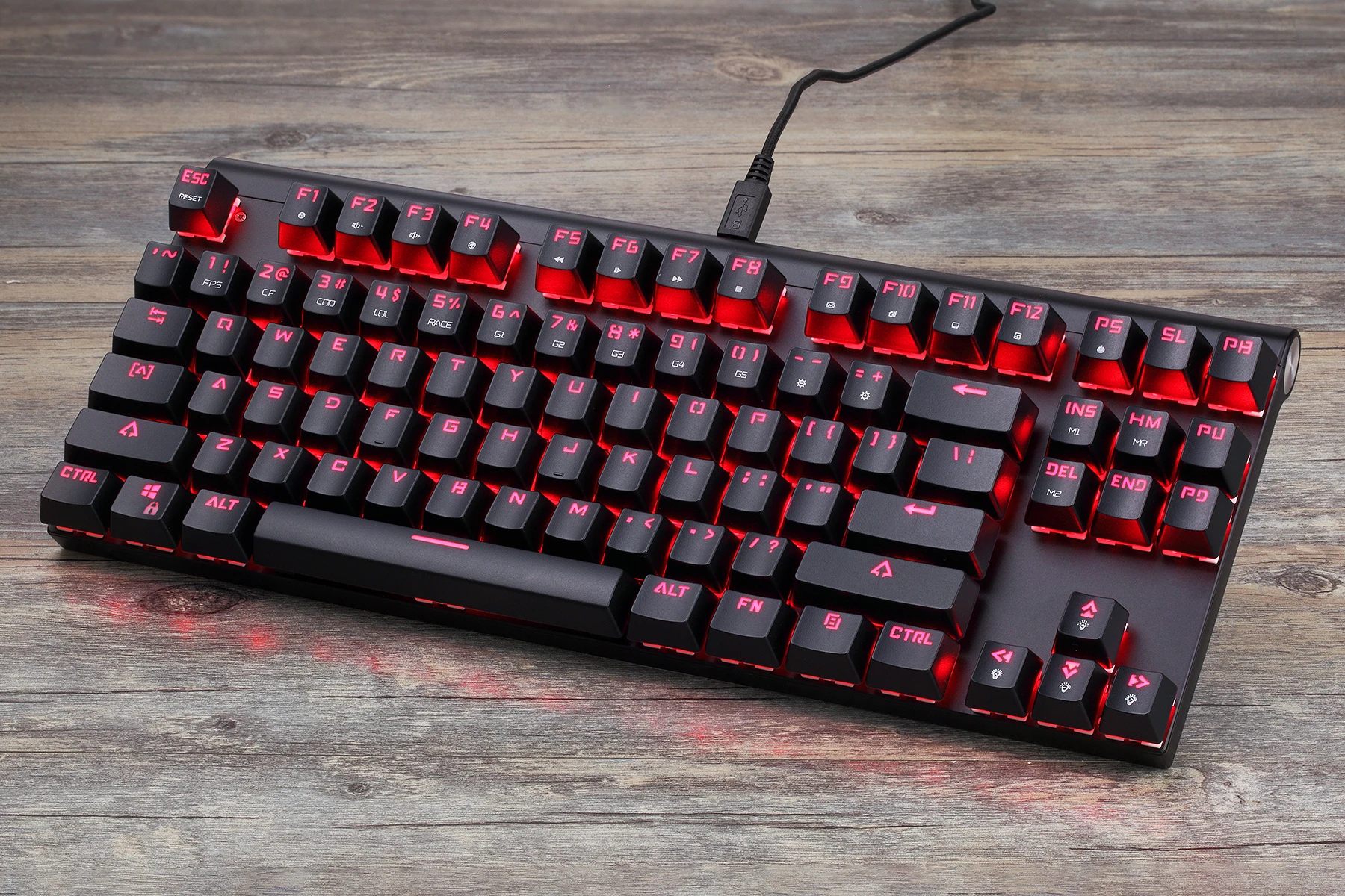 Wholesales Shenzhen Motospeed Mototech RGB OUTEMU Blue Switch 87 Keys Arabic laser Mechanical Gaming Keyboard