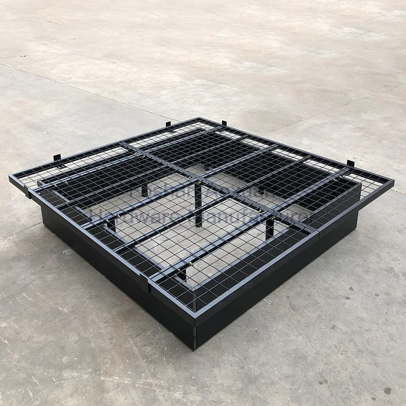 Factory Hot Sale King Size thickened Hotel Bedroom Furniture Metal Base Bed Frame