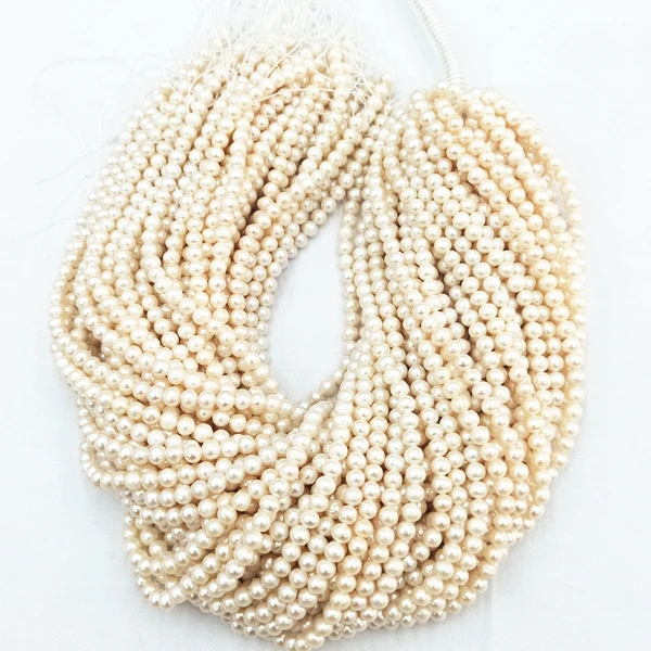
5.5-6mm AAA White Round Cultured Fresh Water Pearl Natural Freshwater Loose Pearl Strand Beads 