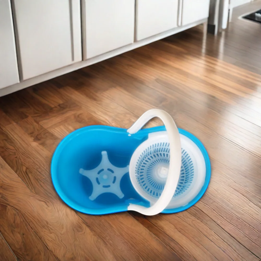 Best Selling 360 Degree Rotating Floor Cleaning Mop Bucket Triangle Shaped Aluminum Pole with Round Head Dirty Water Departure