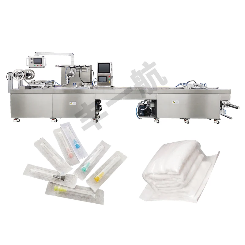 Automatic needle syringe packing packaging machine for small business thermoforming machine