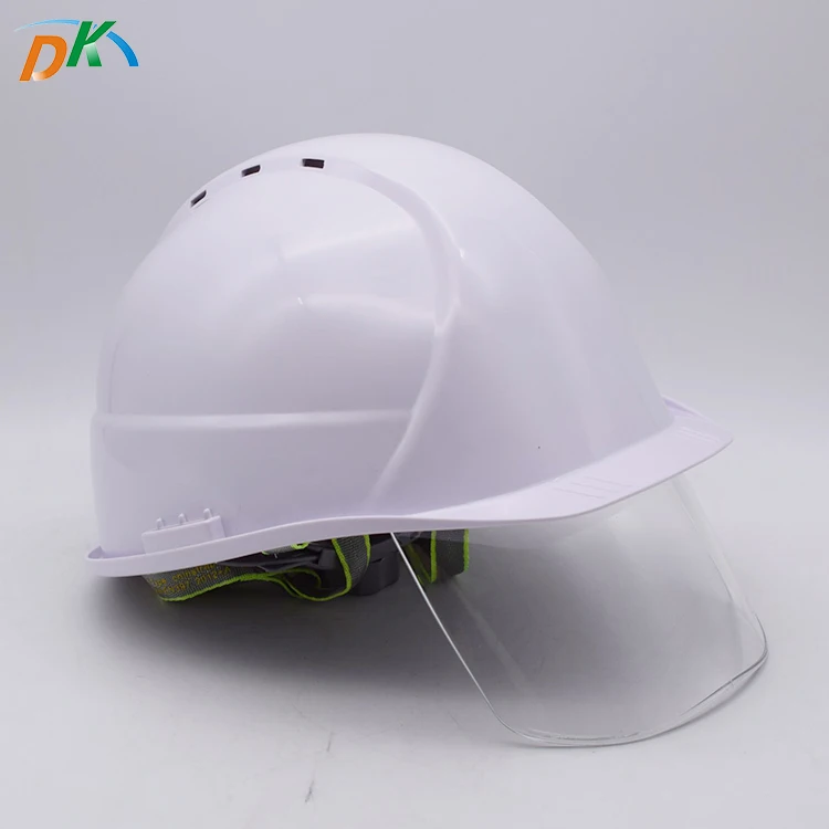 White CE EN397 Standard American Cap Safety Helmet with Goggle