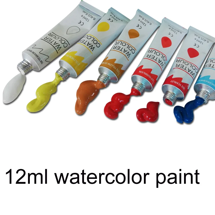 High Quality 12/18/24 Colors 12ml Water Color Paint Set Professional watercolor paint for artist painting