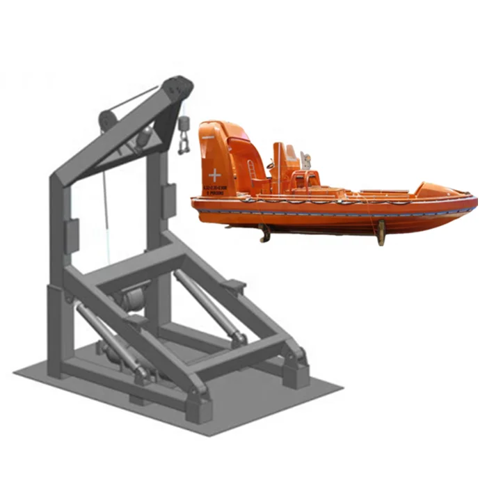  Однорычажный Складной подъемный кран davits для высокоскоростных FRC 3-15P аварийно-спасательных лодок бортовой подвесной