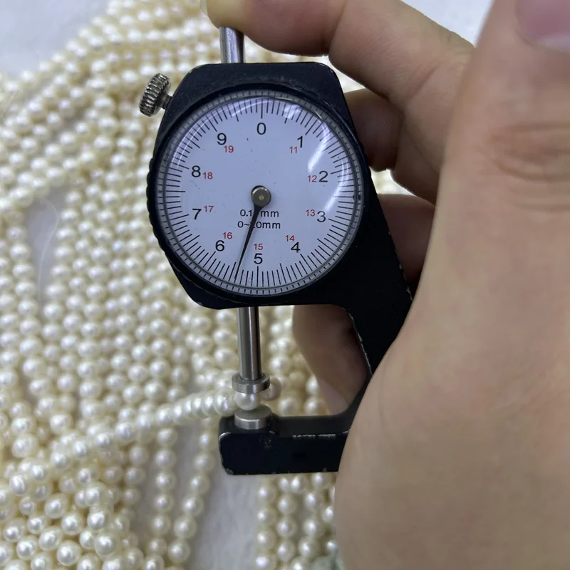 zhiteng 3A grade freshwater near round pearls white 5-5.5mm natural pearl strand high quality jewelry pearl wholesale