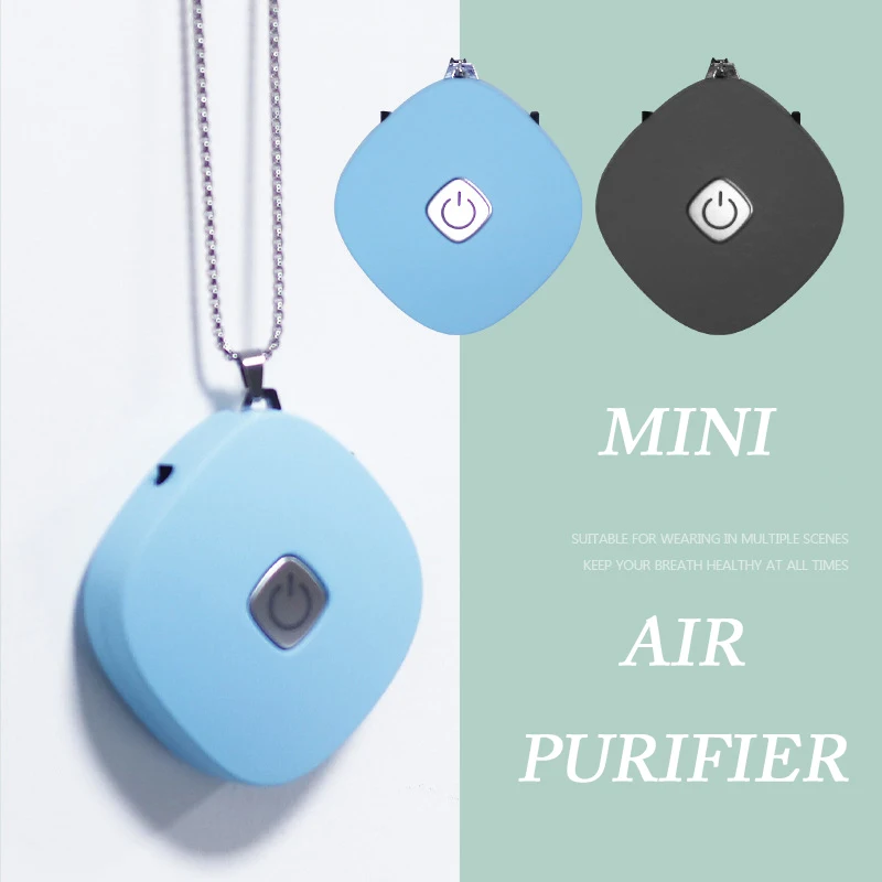 
YZORA travel wearable mini air purifier necklace anion negative ion generator 5 millions 0.5W against virus for kids and adults 