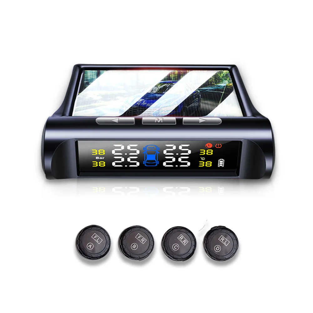 Tire Pressure Monitoring System, TPMS Tire Pressure Monitor System Colored Screen Universal Wireless LCD Display