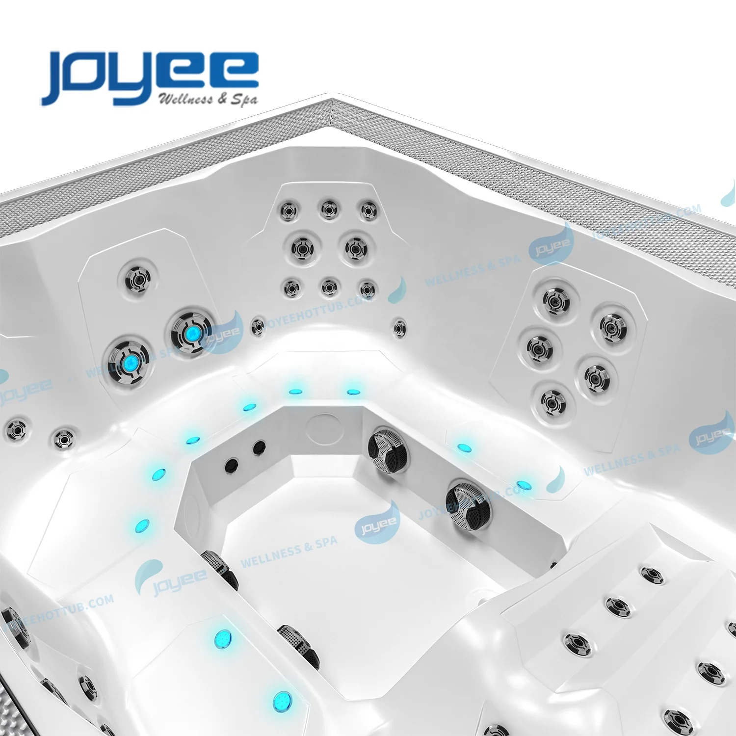 JOYEE Luxury Overflow Massage Hot Tub Spa 7 Seats Outdoor Sexy Relax Combo Massage Spa Pool For Party Family