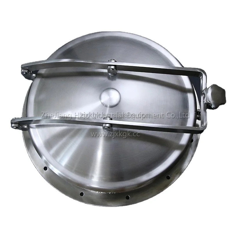 Food Grade With Back-side Opening Sanitary Round Manhole Cover