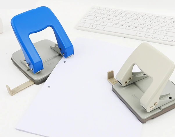 
Customized Logo Office manual 30 sheets 80 mm metal office paper hand 2 hole punch for Binding Notebook 