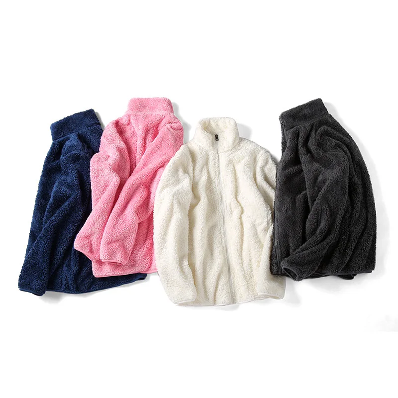 Wholesale winter fashion zip up blank polar fleece jacket for Men