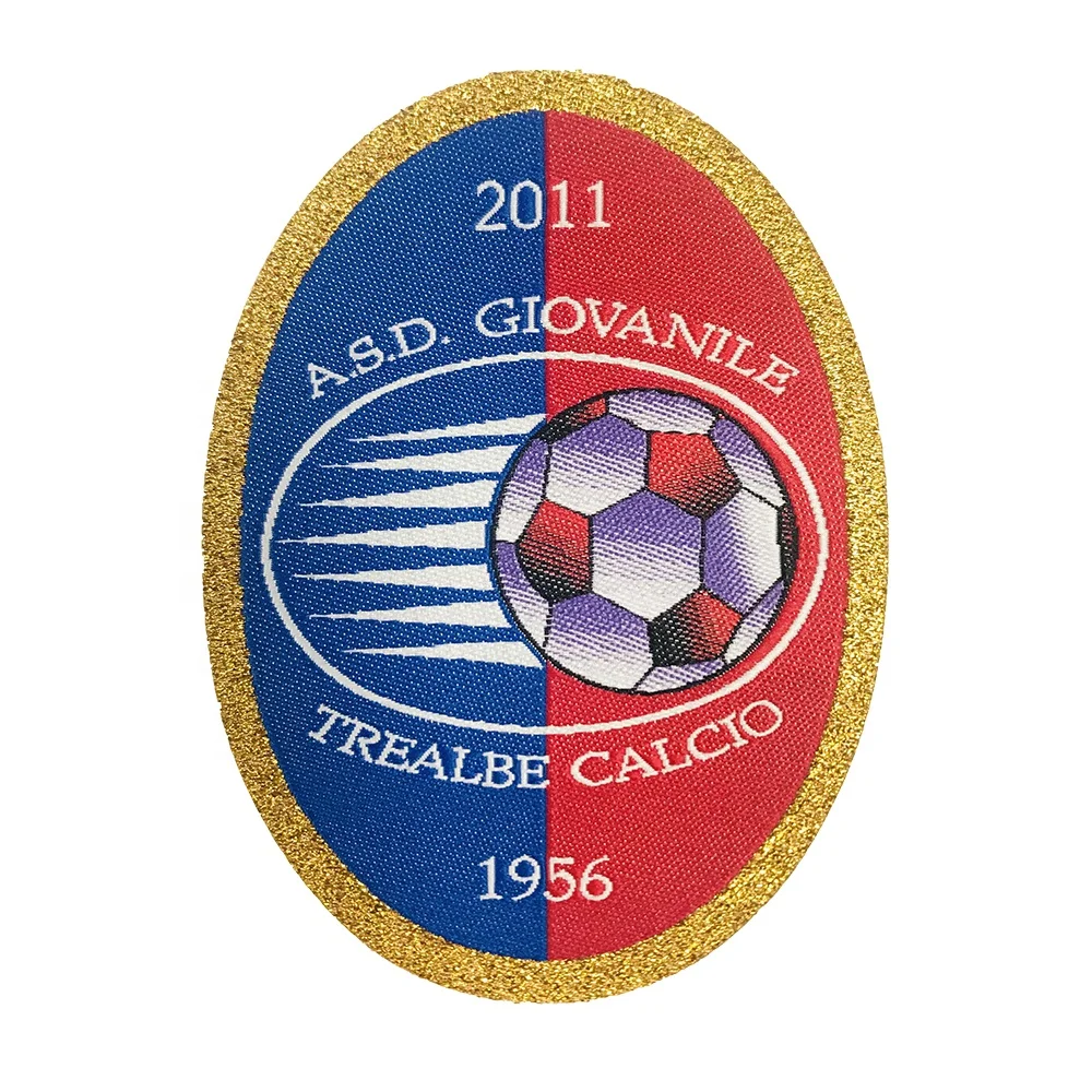 Custom Team Clothing Iron on Backing fabric badge Club logo patch