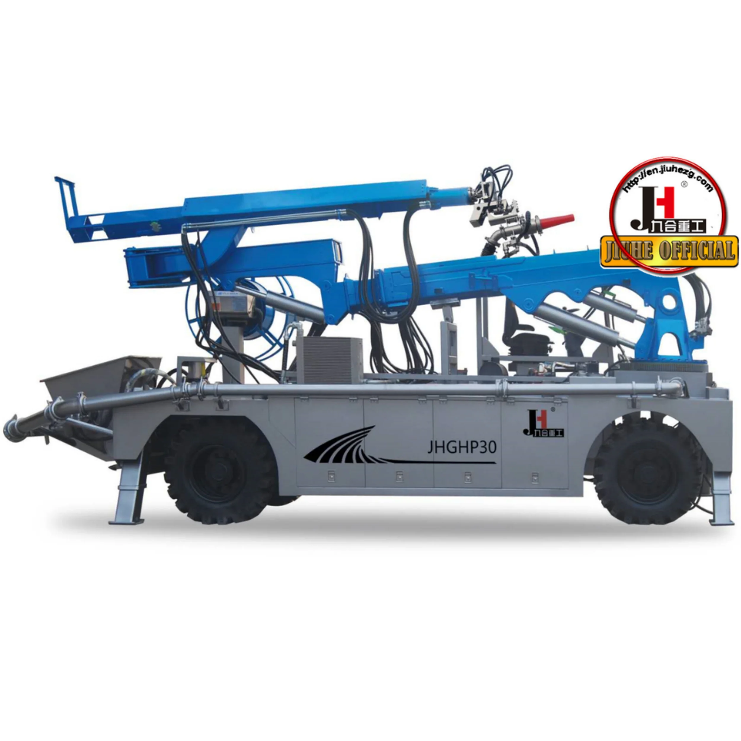 Hot sale 30m3/h JHGHP30/JHSTC30 mobile wet shotcrete machine Wet Spray Machine