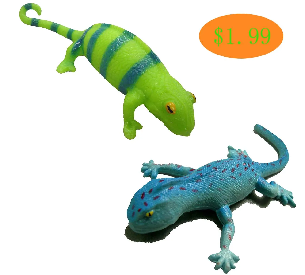 $1.99 Retail Squishy Lifelike Lizard Bulk Plastic Wild Animal TPR Toys