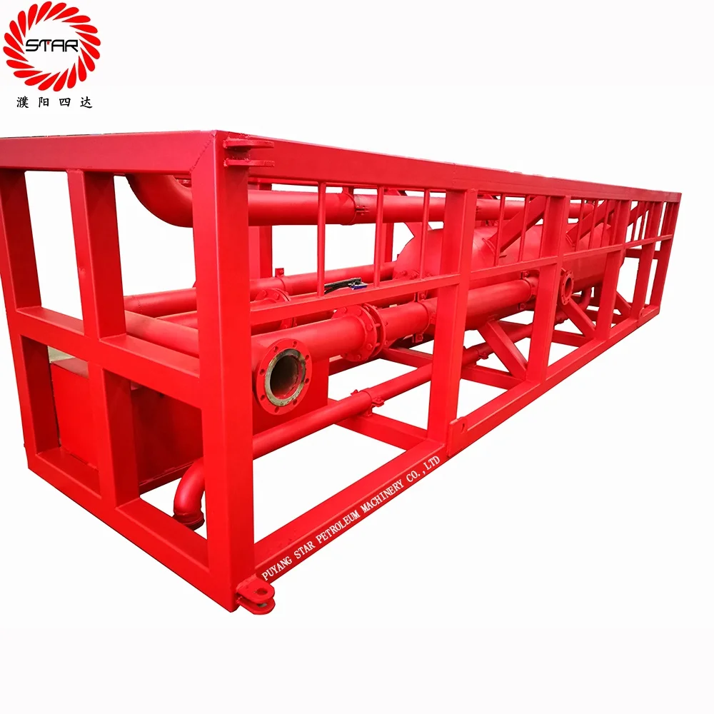 Oil Well testing high-volume drilling mud-gas separator / gas buster / mud degasser