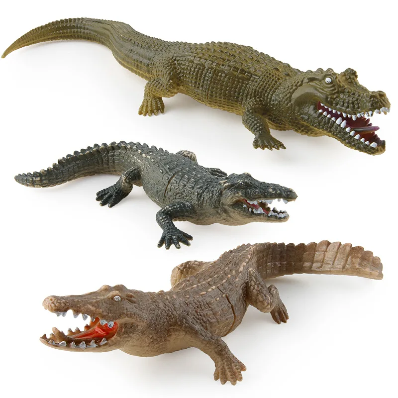 Animal doll series crocodile resin products home decoration Simulation funny mini pvc animal models crocodile toy