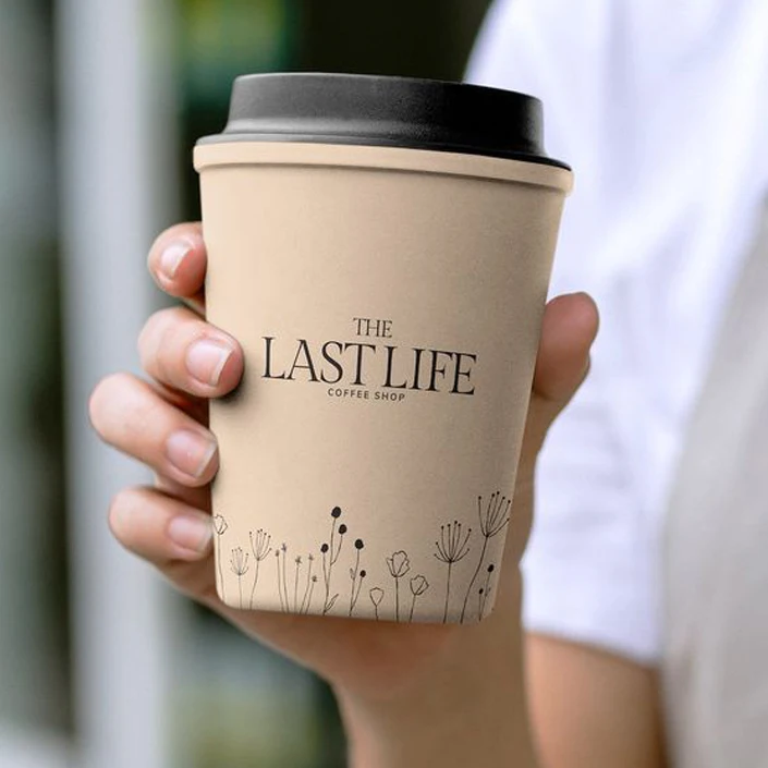 8Oz 12Oz 16Oz 20Oz Biodegradable Disposable Cafe Ethiopia Carton Single Double Walls Coffee Paper Cup With Lid Customized