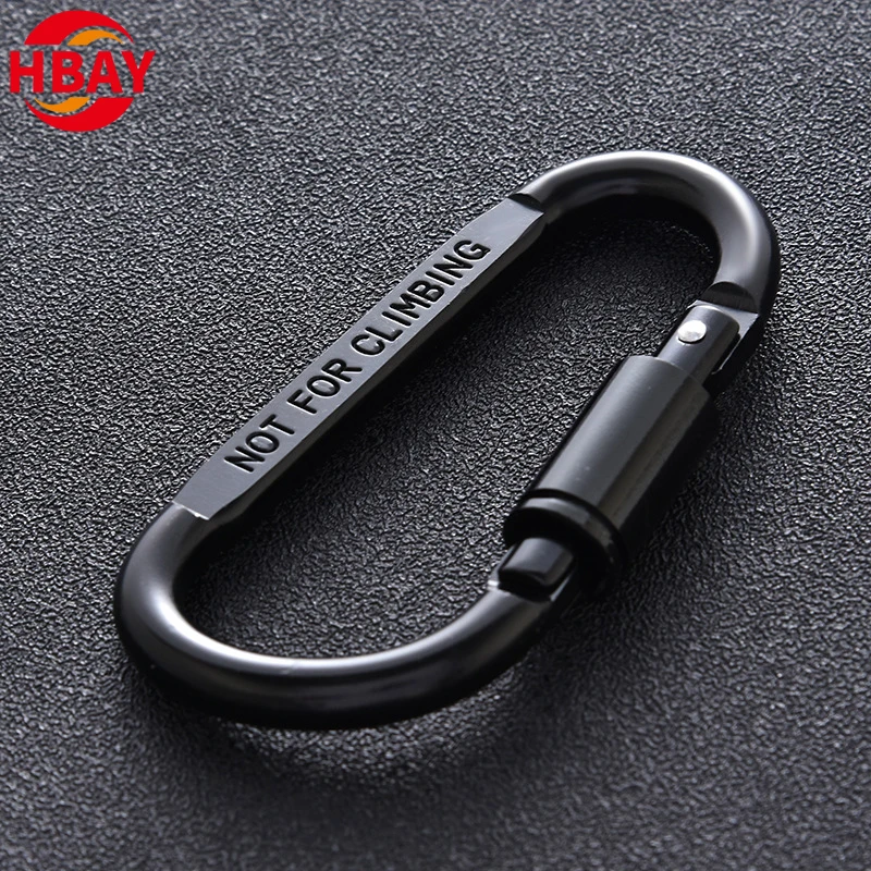 Aluminum Alloy Carabiner D Ring Keychain Large Keychains Hook Keyring metal snap hook