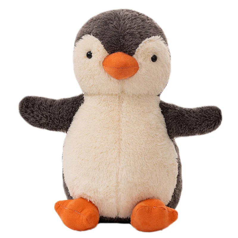 21cm Cheap Hot sale Creative Cute Customized Nordic Plush Black Fluffy Penguin Stuffed Sea Animal Toy Plushie Home Decoration