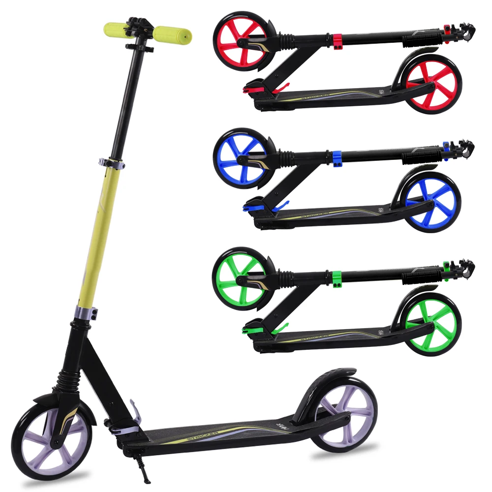High-end outdoor toys folding scooters sport two-wheel scooters standard PU flashing wheel