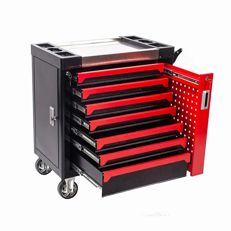 Big Storage, Small Price Large Rolling Tool Chest With 7 Drawer Trolley Cabinet For Workshops
