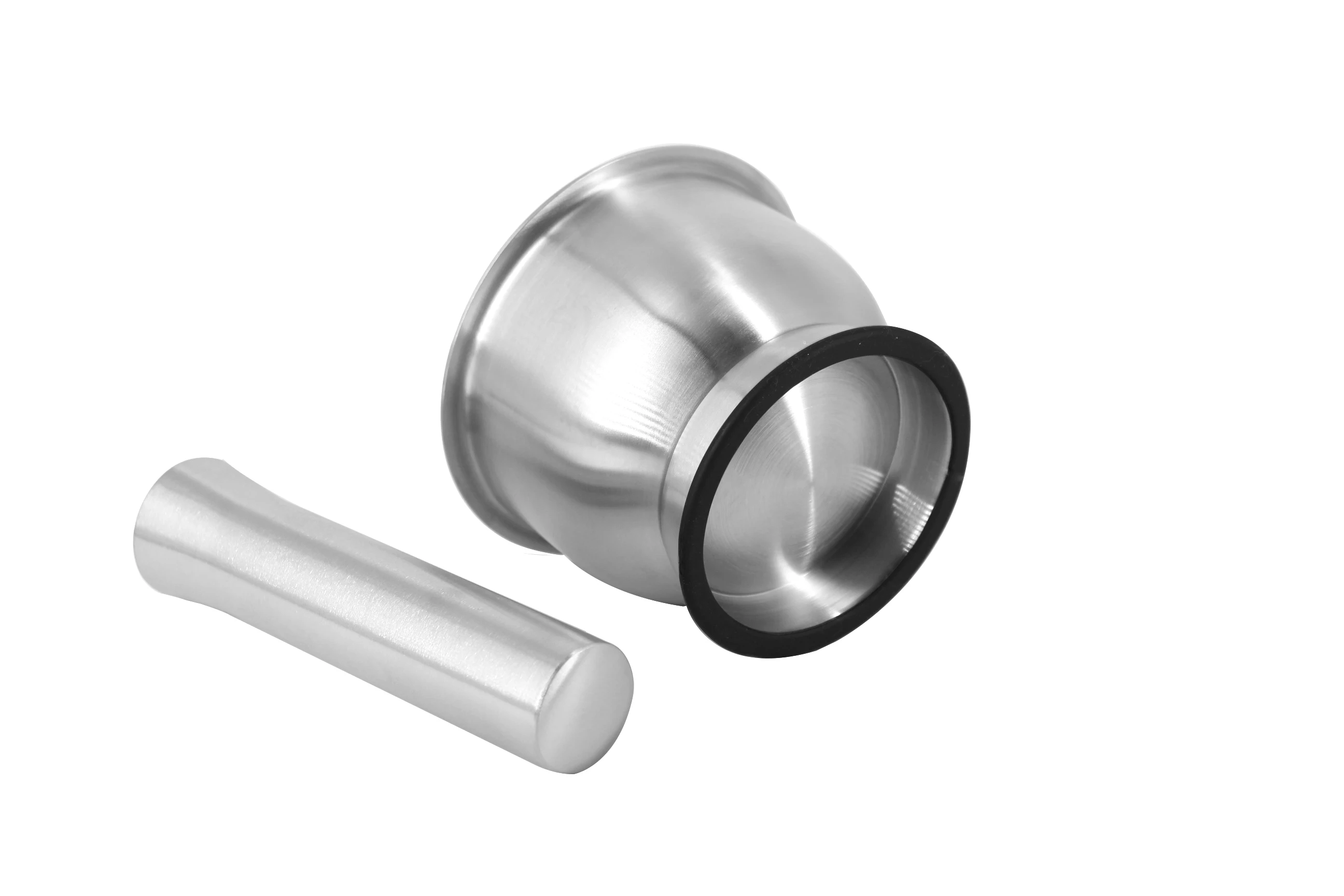 Kitchen Accessories Hand Masher Bowl Pill Salt and Pepper Grinder Set 304 Stainless Steel Manual Mortar and Pestle Set