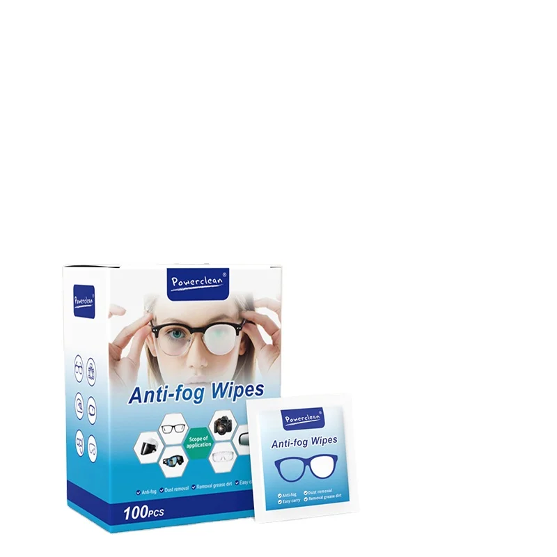 Portable Anti Fog Wipes Screen Lens Cleaning Individual Wet Wipes