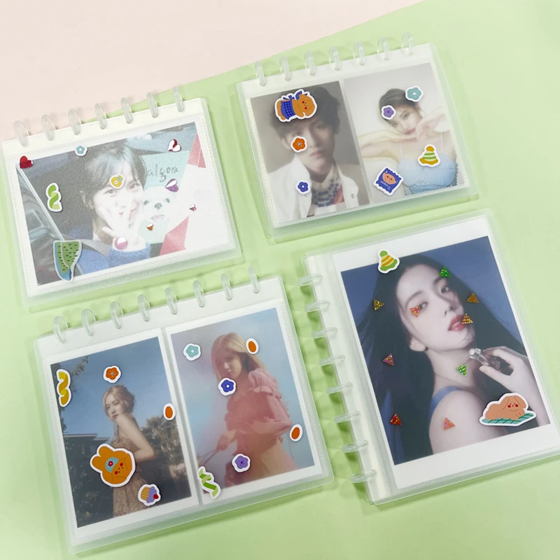 Customized Frosted Clear 5/7 inch Disc Bound Sticker Storage Album for collecting sticker