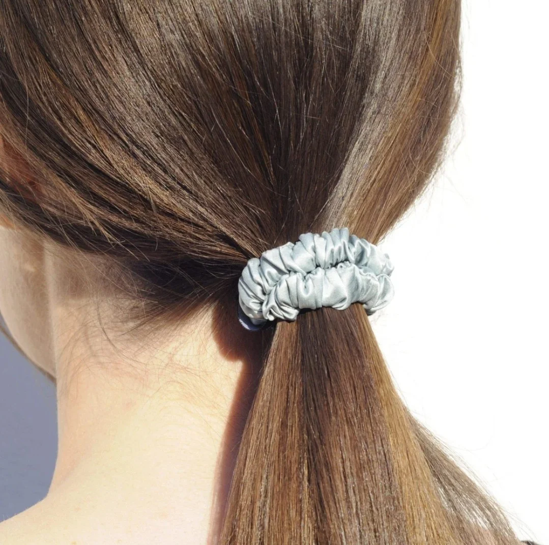 5 PCS in A Gift Box 100% Silk Pure Women Hair Scrunchies Ties Elastic Hair Rope Band Scrunchy Hair Accessories Drop-shipping