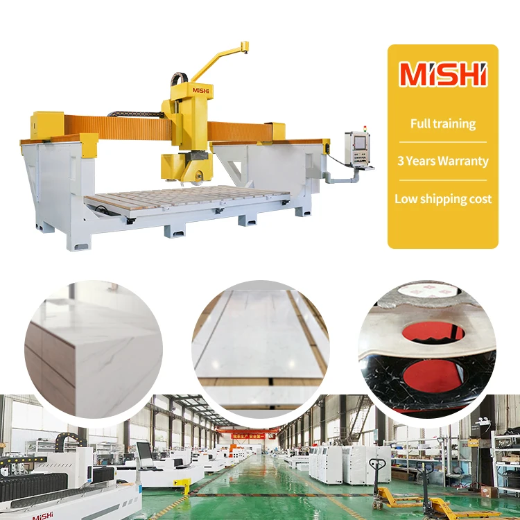 High efficient Italy cnc saw marble stone slab 3020 water jet cutting and 5 axis Bridge Saw for granite