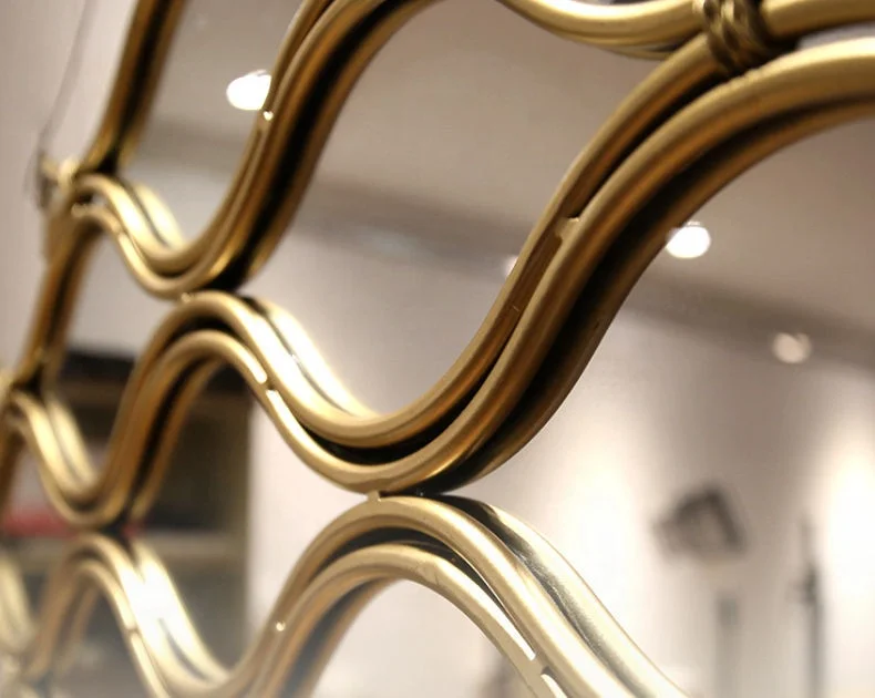 modern creative fish wall mirror design metal golden color for living  room bedroom dining room home decor  wall mirror