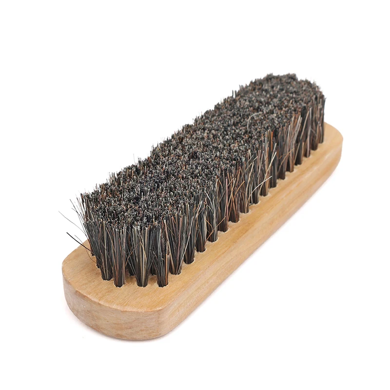 Wholesale Wooden Handle Shoe Brush  horse Hair plastic Solid Wood Shoe Cleaning Household Dust Brush